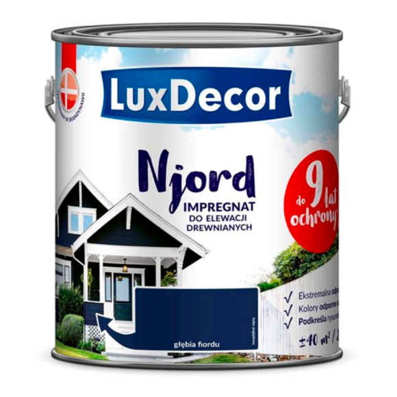 Краска-антисептик для дерева LuxDecor Njord Далекий фьорд 2,5 л