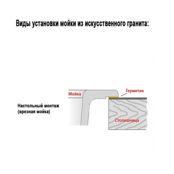 Мойка кухонная Wisent WB15-14 мрамор черно-золотой (без сифона)