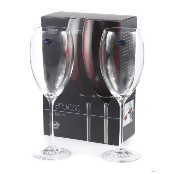 Набор бокалов для вина Bohemia Crystal Grandioso 40783/600-2 (2 шт.)