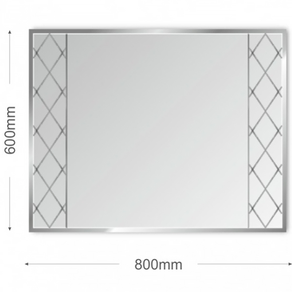 Зеркало Алмаз-Люкс (Г-033) 600х800 мм
