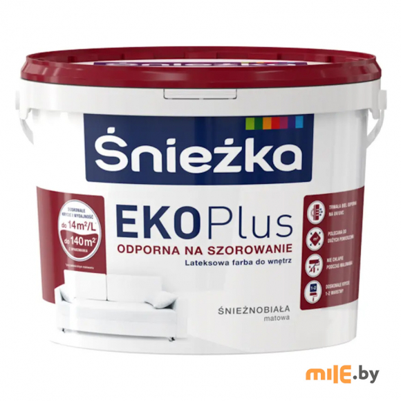 Краска Sniezka Eko plus 3 л (белый)