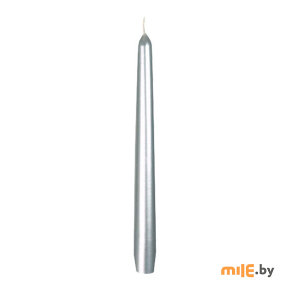 Свеча коническая Bispol Cеребристый металлик (S30-1-271)