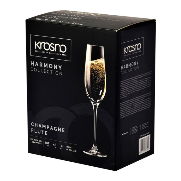 Набор бокалов для игристого вина Krosno Harmony 180 мл (6 шт.)