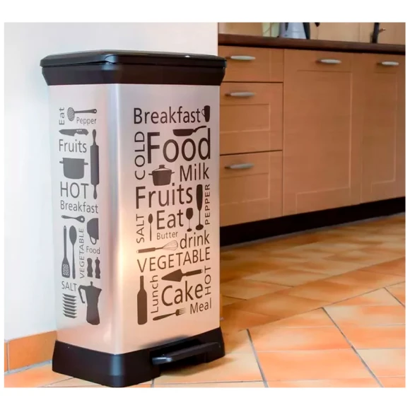 Контейнер для мусора Curver Deco bin Кухня черный 50 л