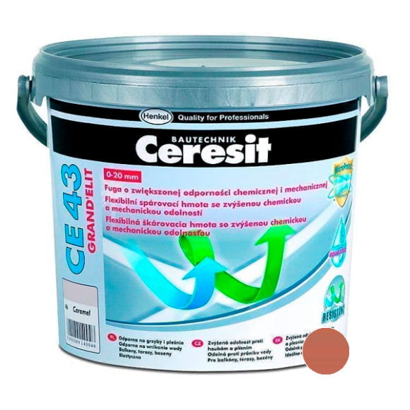 Фуга Ceresit CE 43 GrandElit терра браз №55 водоотталкивающая универсальная 5 кг