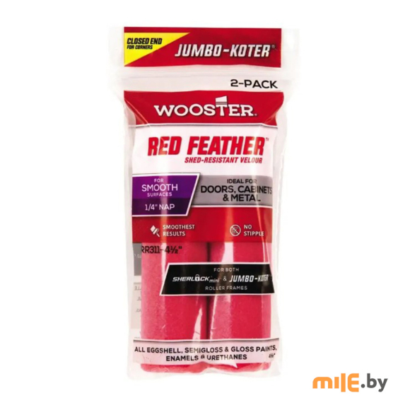 Набор валиков Wooster Red Feather RR311-4 (2 шт.)