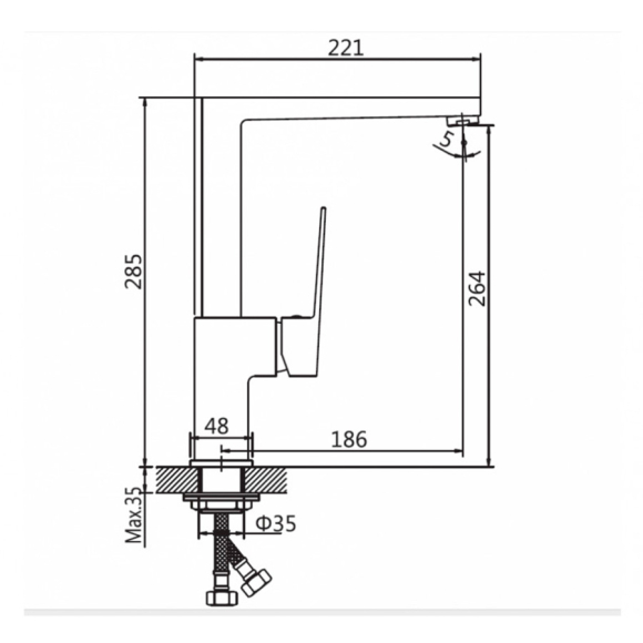 Смеситель для кухни AV Engineering AVWMT4-A923-618