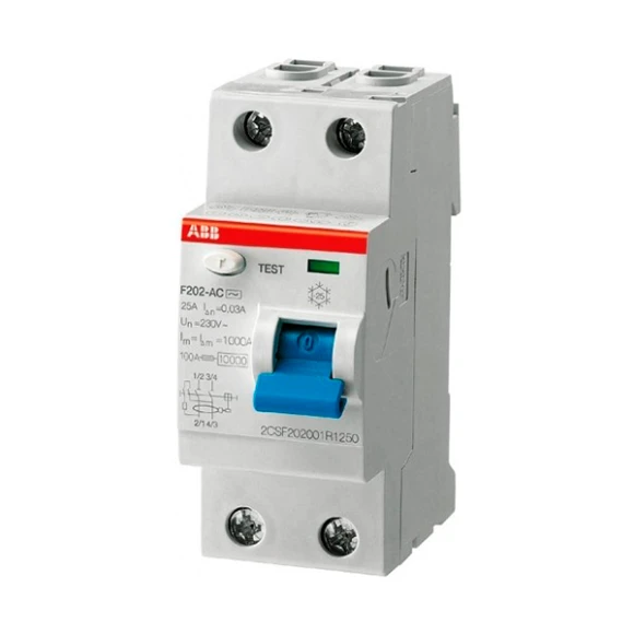 Устройство защитного отключения (УЗО) ABB 40 А F202 (2CSF202001R1400)