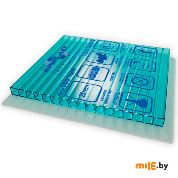 Сотовый поликарбонат Kinplast Eco-plast (бирюзовый) 2100x6000