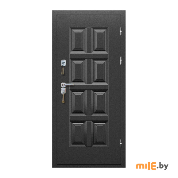 Входная металлическая дверь Промет Винтер (ТЕРМОРАЗРЫВ) Белёный Дуб (Ч) 2050х980 (правая)