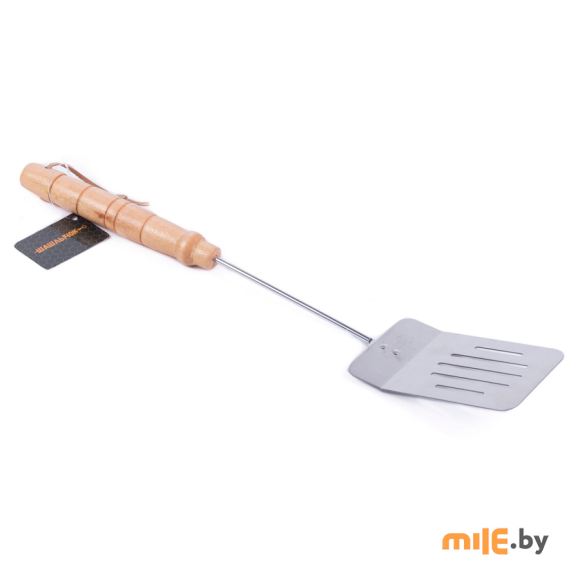 Лопатка для гриля Шашлычок металлическая с деревянной ручкой 44 см (арт 161201)
