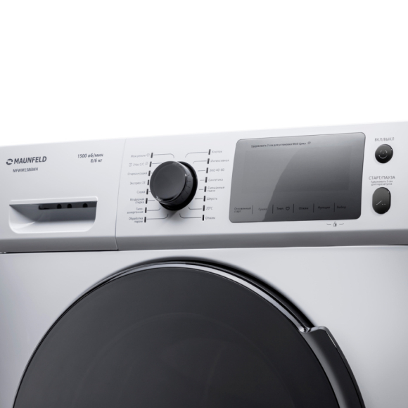 Стиральная машина c сушкой инвертором и паром MAUNFELD MFWM1586WH