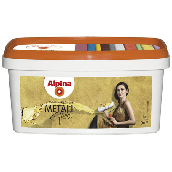 Краска акриловая Alpina Metall Effekt 1 л (серебрянный)