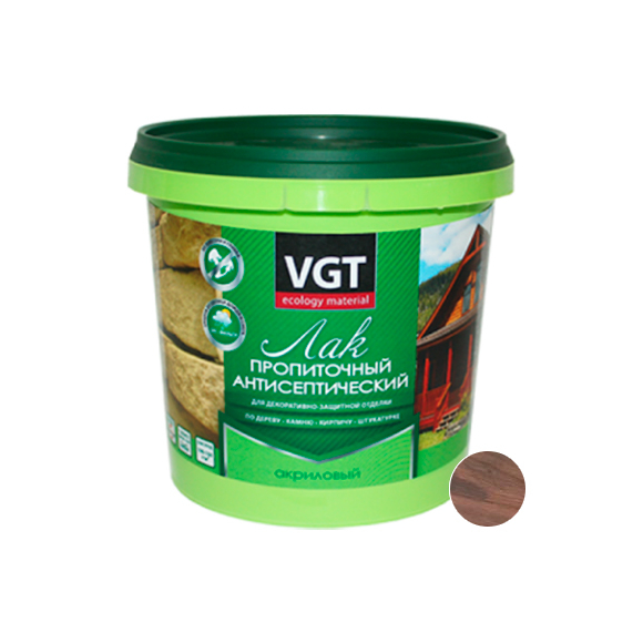 Лак VGT пропиточный с антисептиком 0,9 кг (палисандр)
