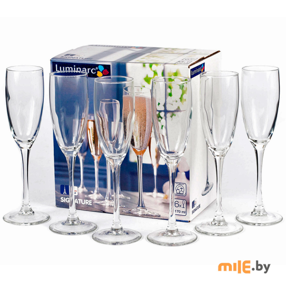Набор бокалов для шампанского Luminarc Signature 6 шт. 170 мл