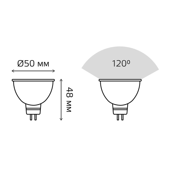 Лампа светодиодная Gauss LED Elementary 13527 MR16 GU5.3 7W 4100К