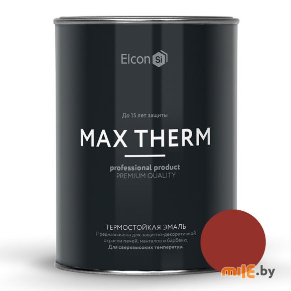 Эмаль Elcon Термостойкая 500 градусов матовая 0,8 кг (красно-коричневый)