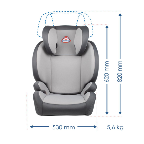 Детское сиденье безопасности Capsula MT5X(II,III)  Grey 772/12