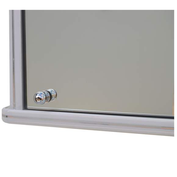 Шкаф подвесной зеркальный Бел-Гаммари Гамма-13 правый (белый)