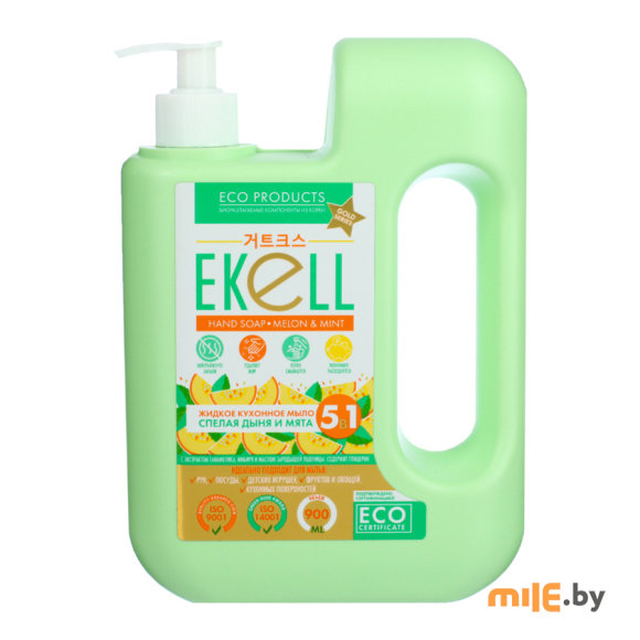 Жидкое кухонное мыло Ekell 5 в 1 Спелая дыня и мята 900 мл