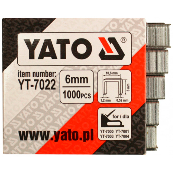 Скобы Yato YT-7022 (6 )