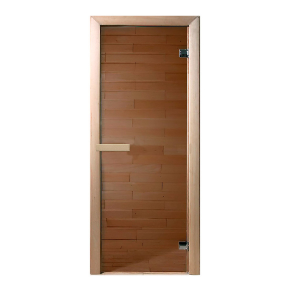 Дверь для сауны DoorWood (стекло, хвоя) 1900x700