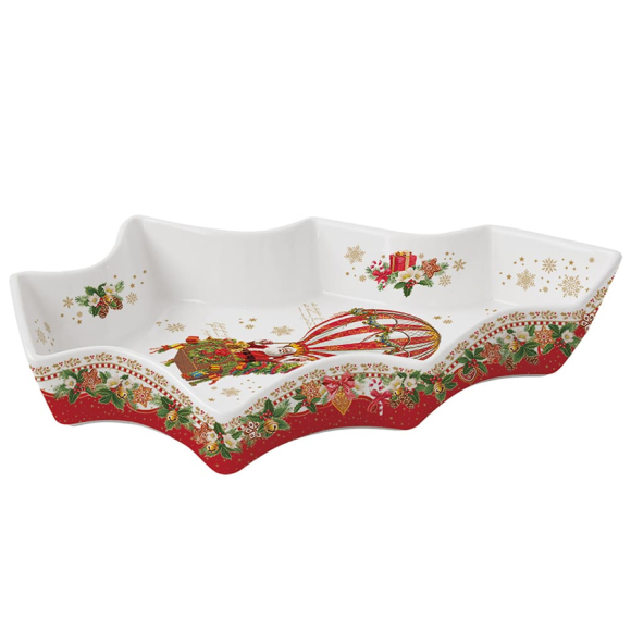 Блюдо фарфоровое сервировочное Easy Life Christmas Memories R1095#CHAB