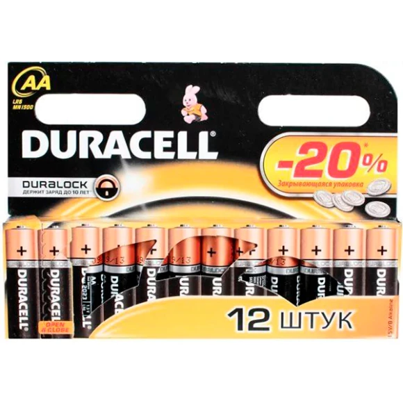 Батарейки DURACELL LR6/MN1500 12BP