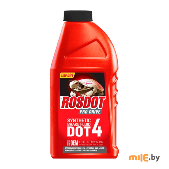 Жидкость тормозная ROSDOT 4 PRO DRIVE, в п/э бут. 455 гр