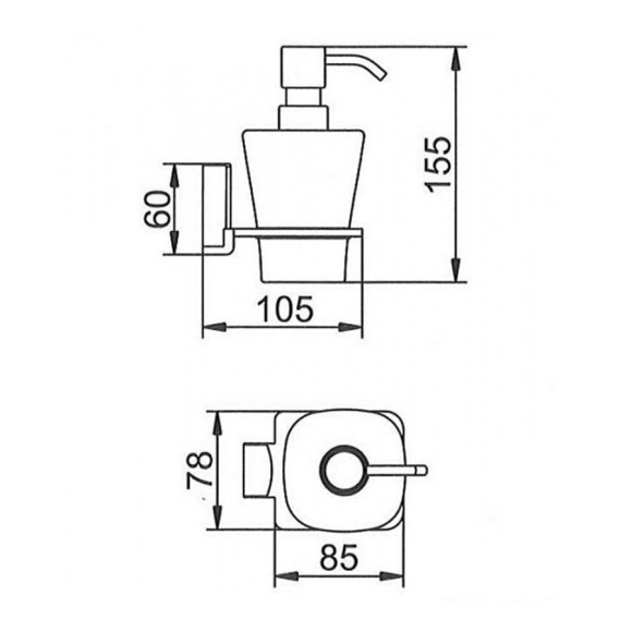 Дозатор для мыла Ledeme L30327U (графит)