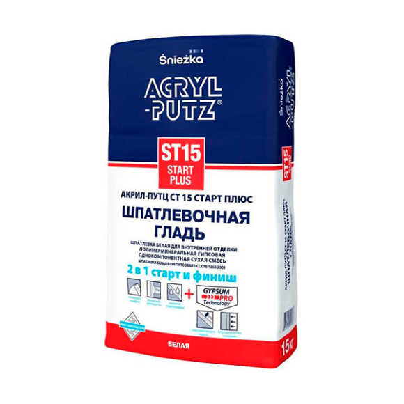 Шпаклевка Sniezka Acryl-Putz Start ST15 15 кг (Беларусь)