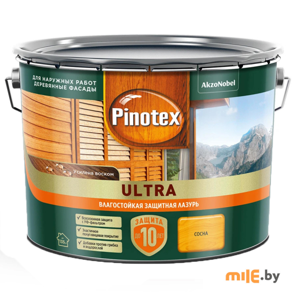 Влагостойкая лазурь Pinotex Ultra (5803335) сосна 9 л