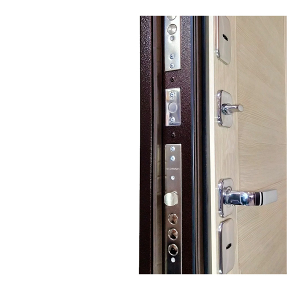 Входная металлическая дверь Промет Винтер (ТЕРМОРАЗРЫВ) Белёный Дуб (Ч) 2050х880 (левая)