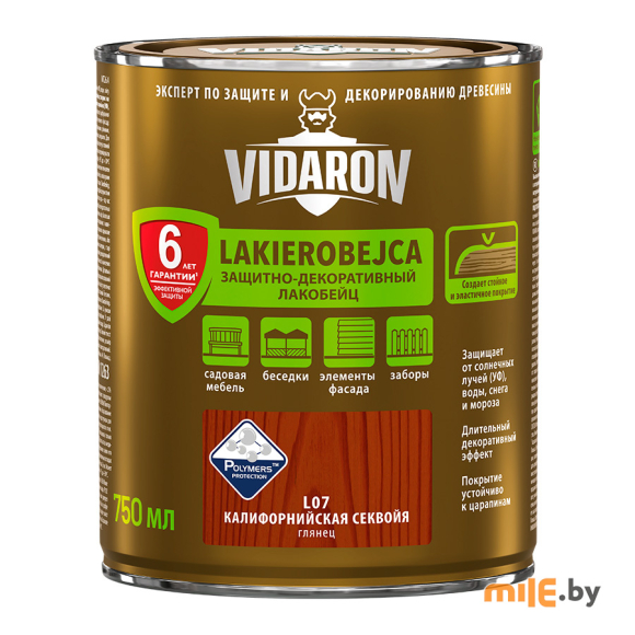 Лак Vidaron Lakierobejca L07 глянцевый 0,75 л (калифорнийская секвойя)