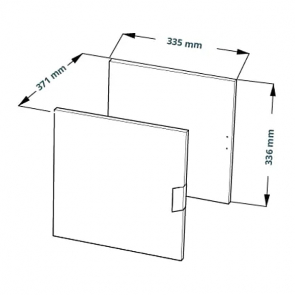 Дверца Mebelain (00074) Фора 4.3 белый 37x33,5x34 см