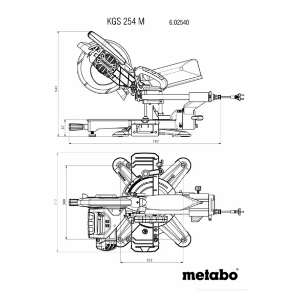 Торцовочная пила Metabo KGS 254 M (602540000)