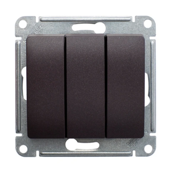 Выключатель Schneider Electric Glossa GSL000831 (3 клавиши/шоколад)