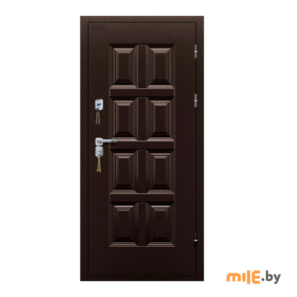 Входная металлическая дверь Промет Винтер (ТЕРМОРАЗРЫВ) Дуб Шале Морёный (А) 2050х880 (правая)