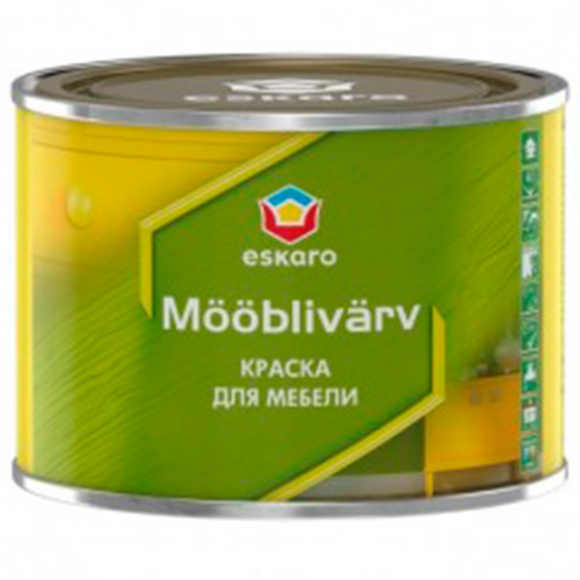 Полуматовая акриловая краска для мебели Eskaro Mooblivarv (Мёбливярв) 0,45 л