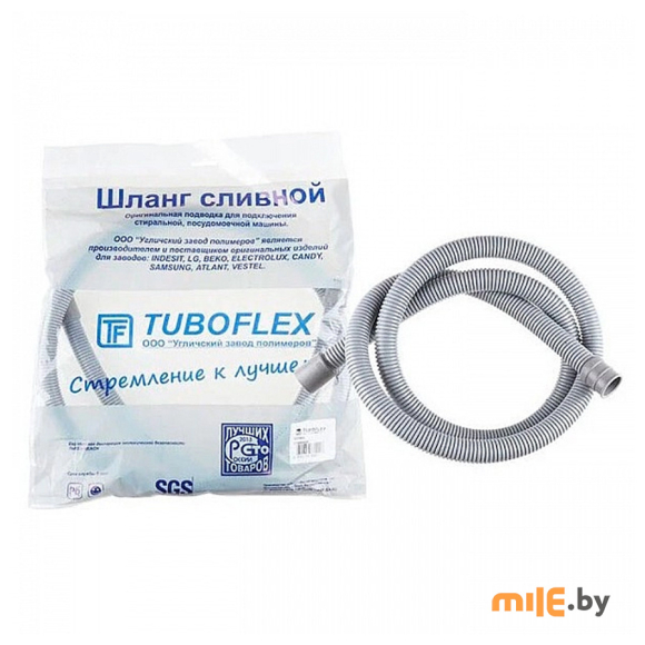 Шланг сливной М для стиральной машины Tuboflex (TBF2050) в упаковке (евро слот), 5 м