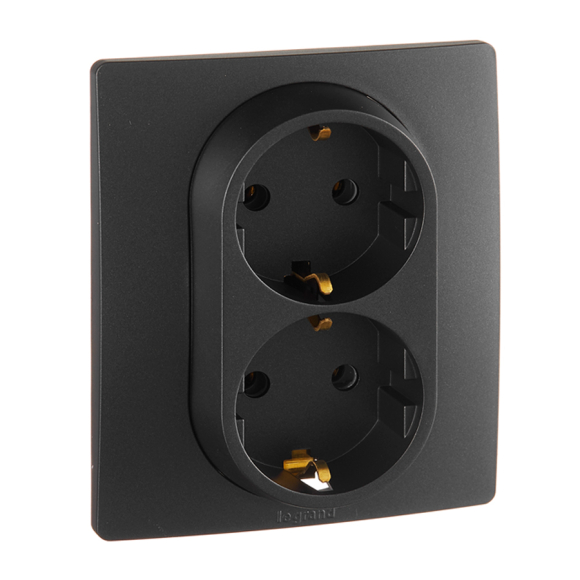 Розетка Legrand Etika 672623-00.00-00.00-00.01 (антрацит)
