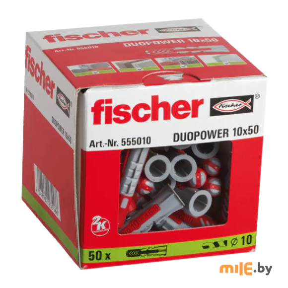 Универсальный дюбель Fischer Duopower (555010) 10x50 мм 50 шт.