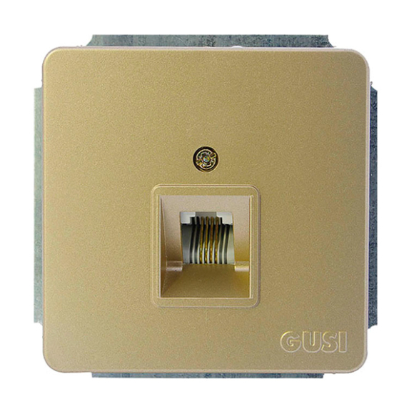 Розетка телефонная Gusi Electric Extra С1Т12-005 (матовое золото)