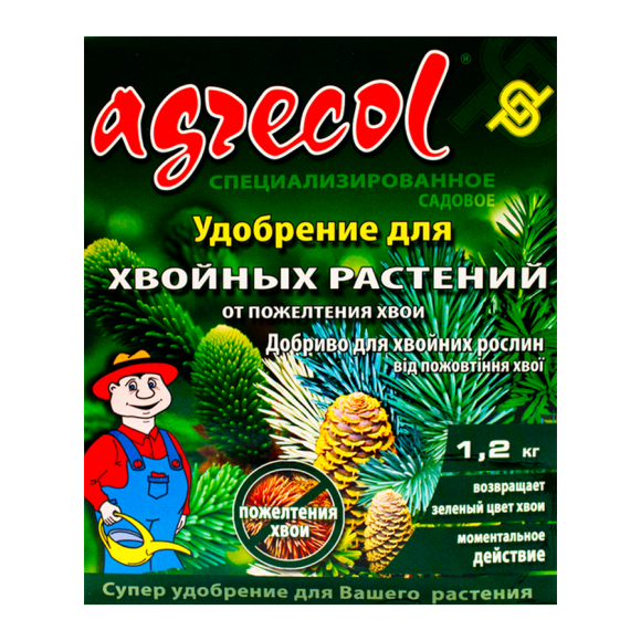 Удобрение Agrecol для хвойных против пожелтения (1,2 кг)