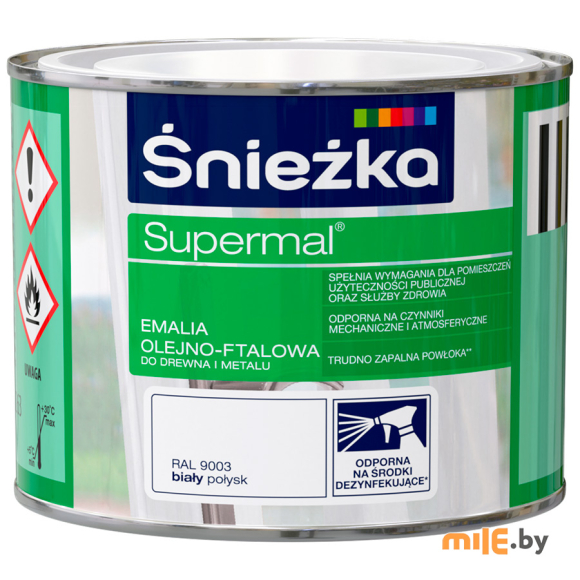 Эмаль Sniezka Supermal глянцевая 0,2 л (белый)