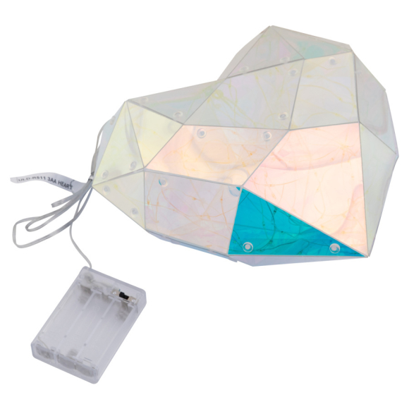 Светильник декоративный Uniel Сердце на батарейках 3AA (не в/к). 100 светодиодов. Белый свет. Цвет корпуса радужный. ULD-R511 3АА HEART