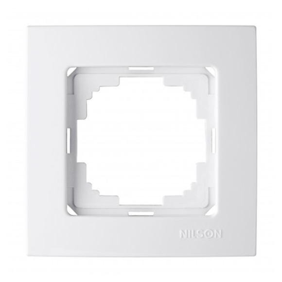 Рамка на розетку или выключатель Nilson TOURAN 24110091 (белая)