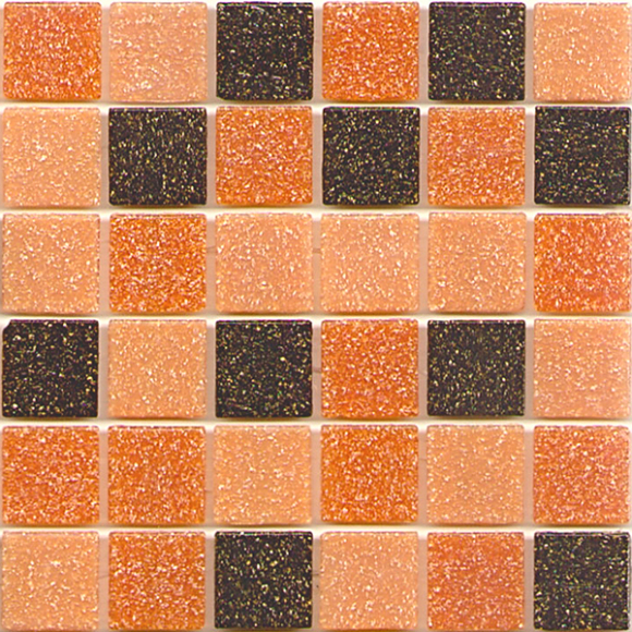 Декоративная мозаика М-Витреа Terra TERRA 17 322x322 (черный/коричневый)