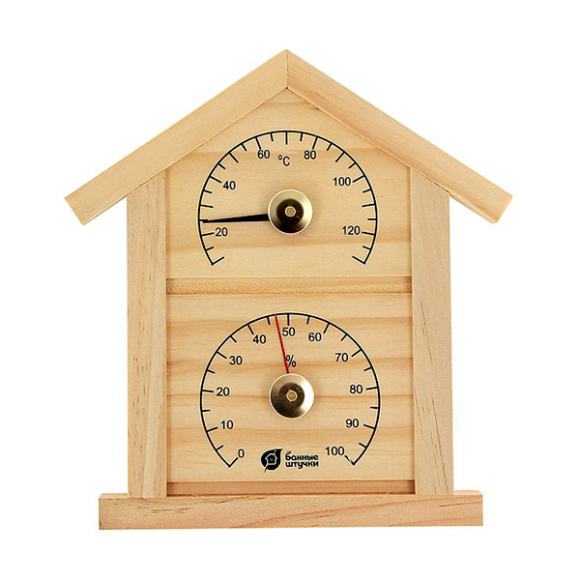 Термометр с гигрометром Банные штучки Домик 26x22 см