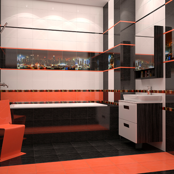 Панно Terracotta Alba City Alba Cit 600x400 (чёрный)